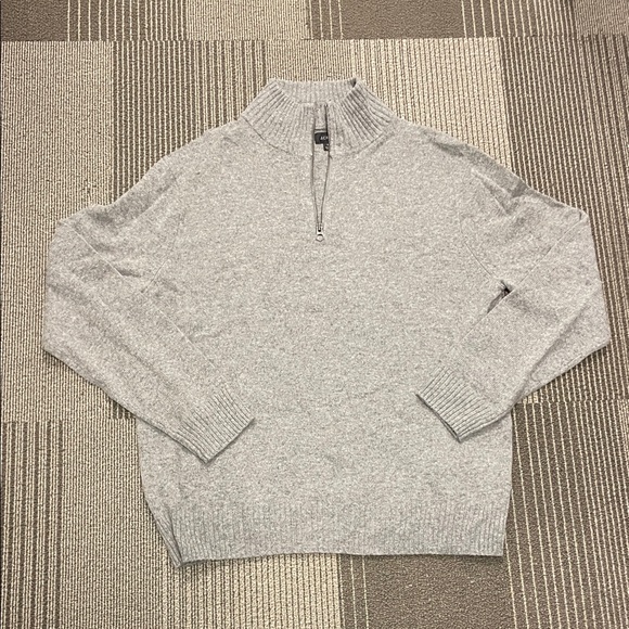 J. Crew Other - J. Crew Men's Light Gray Zip-Up Sweater